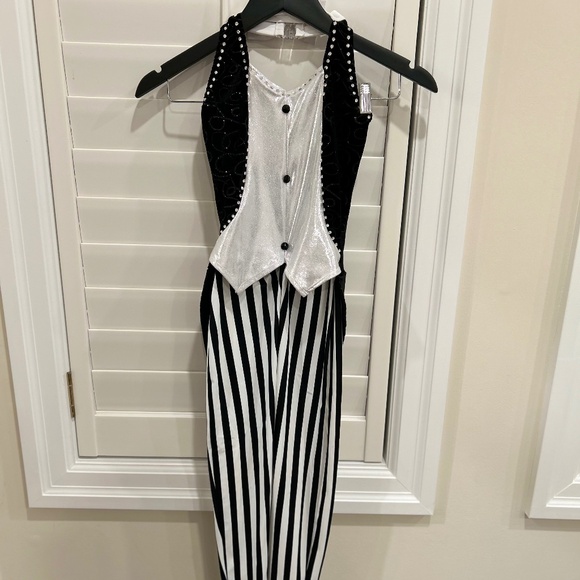 Tuxedo Style Black and White Dance Costume - Picture 1 of 7